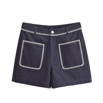 Summer women's clothing design with denim shorts for women