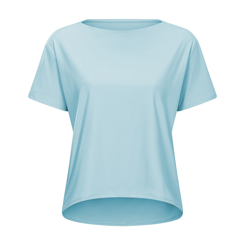 Shinbene Solto Ajuste Esporte Treinamento Camisas De Manga Curta Mulher Nu Sentir Anti-Suor Yoga Ginasio Atletico Camiseta Topos