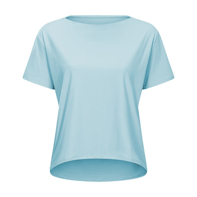 Shinbene Solto Ajuste Esporte Treinamento Camisas De Manga Curta Mulher Nu Sentir Anti-Suor Yoga Ginasio Atletico Camiseta Topos