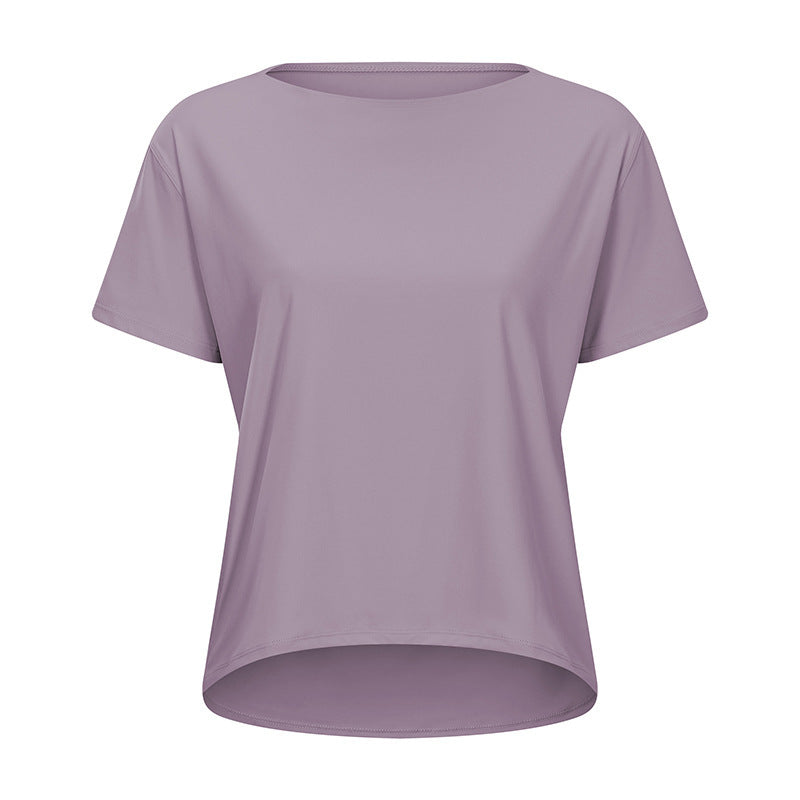 Shinbene Solto Ajuste Esporte Treinamento Camisas De Manga Curta Mulher Nu Sentir Anti-Suor Yoga Ginasio Atletico Camiseta Topos