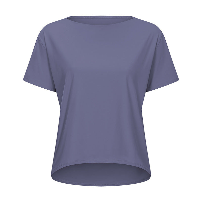 Shinbene Solto Ajuste Esporte Treinamento Camisas De Manga Curta Mulher Nu Sentir Anti-Suor Yoga Ginasio Atletico Camiseta Topos
