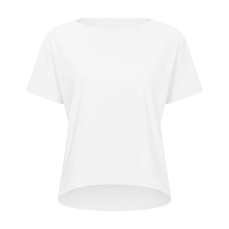 Shinbene Solto Ajuste Esporte Treinamento Camisas De Manga Curta Mulher Nu Sentir Anti-Suor Yoga Ginasio Atletico Camiseta Topos