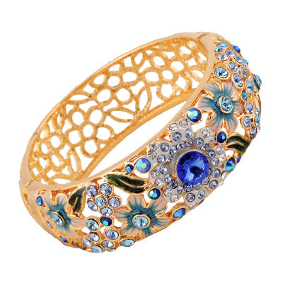 Bracelet Hollow Enamel Gold Plated Ornament