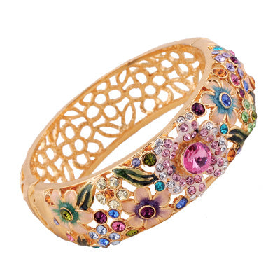 Bracelet Hollow Enamel Gold Plated Ornament