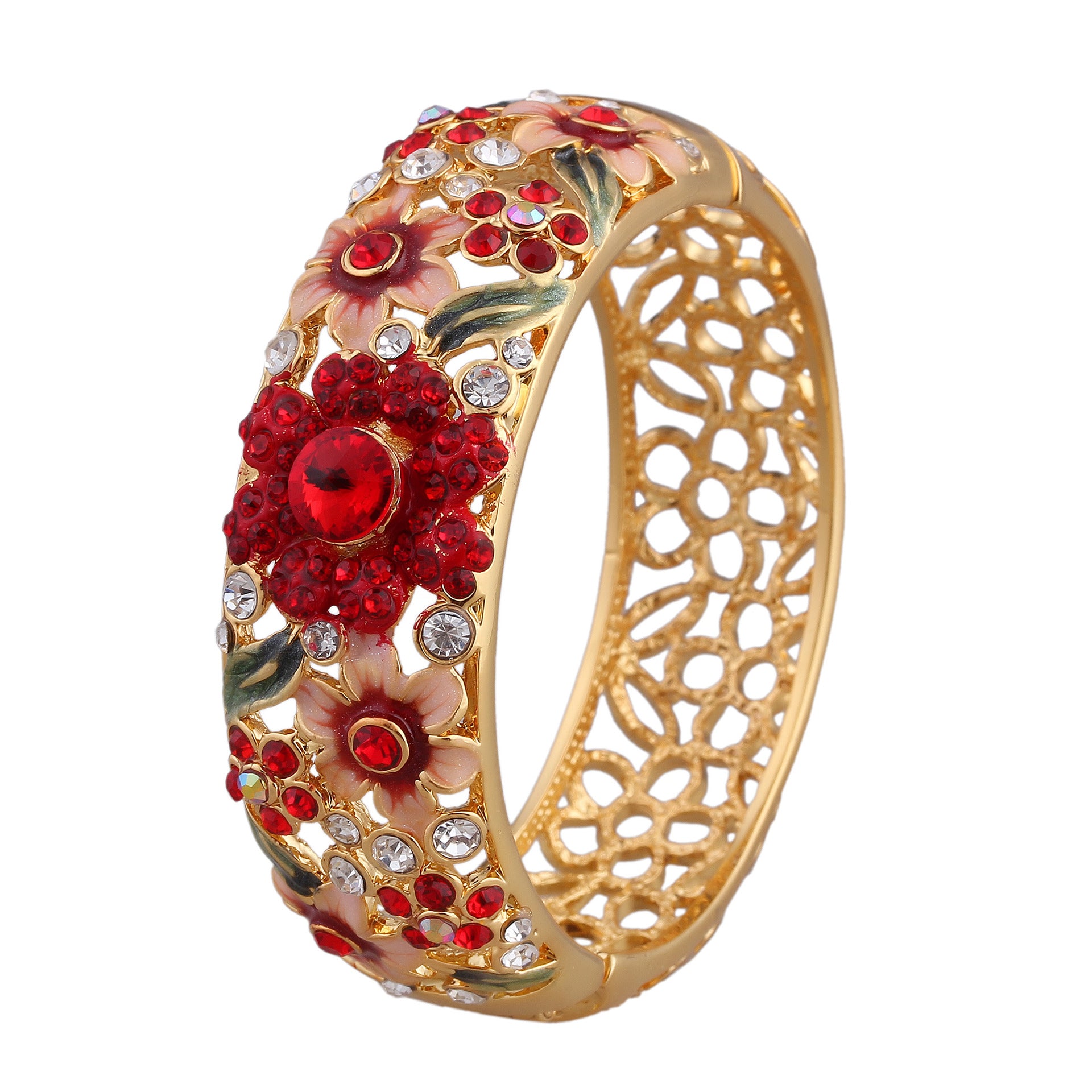 Bracelet Hollow Enamel Gold Plated Ornament