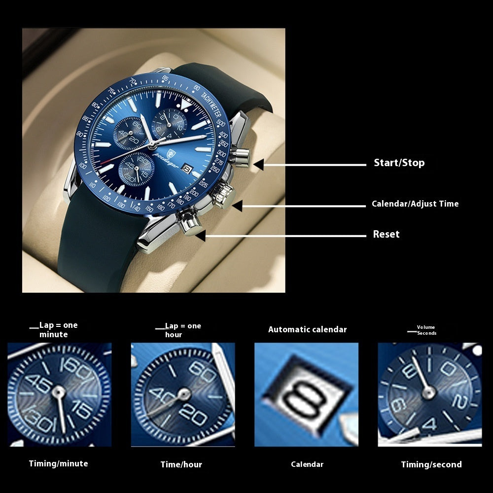 Multifunctional Waterproof Luminous Men's Watch