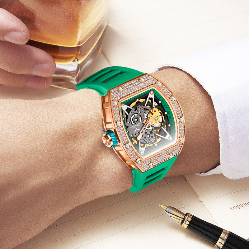 Fully-jewelled Automatic Mechanical Watch Men