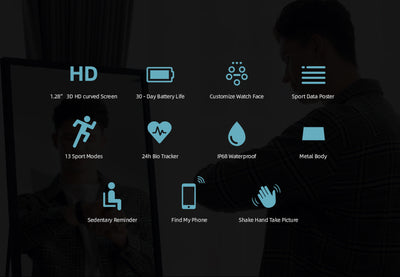 Smart Watch IMILAB KW66 Men Bluetooth IP68 Waterproof Sport Fitness Tracker-Black