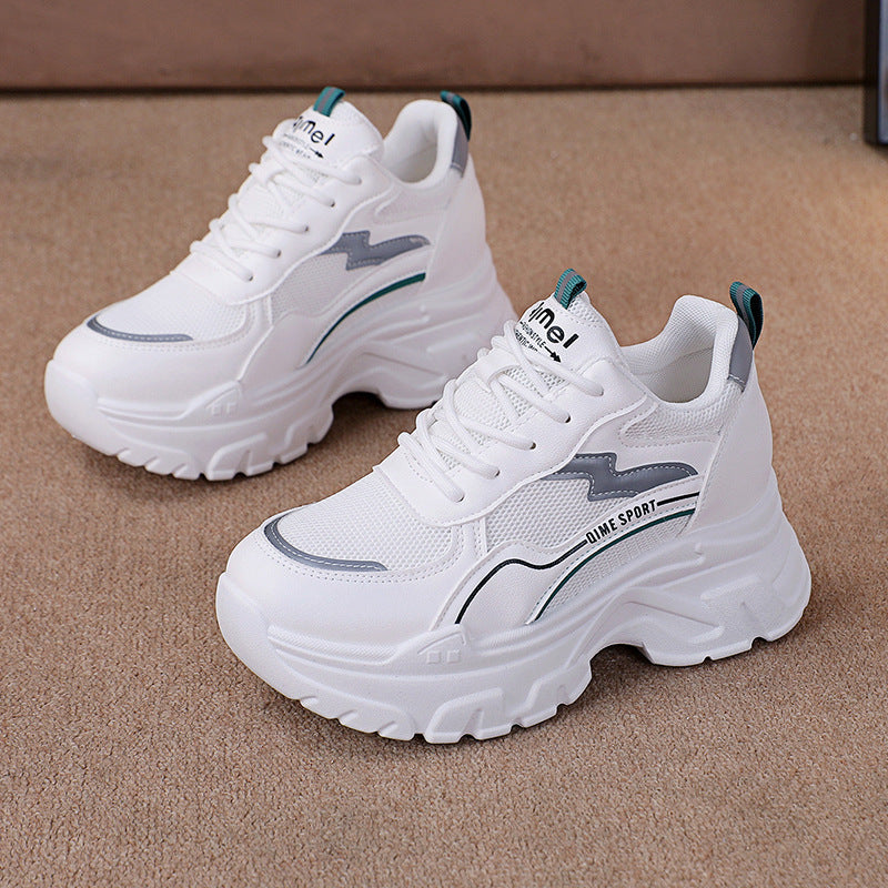 Height Increasing Insole Breathable White Shoes