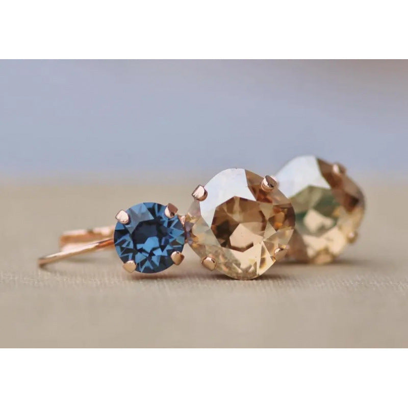 European And American Crystal Simplicity Trendy Earrings