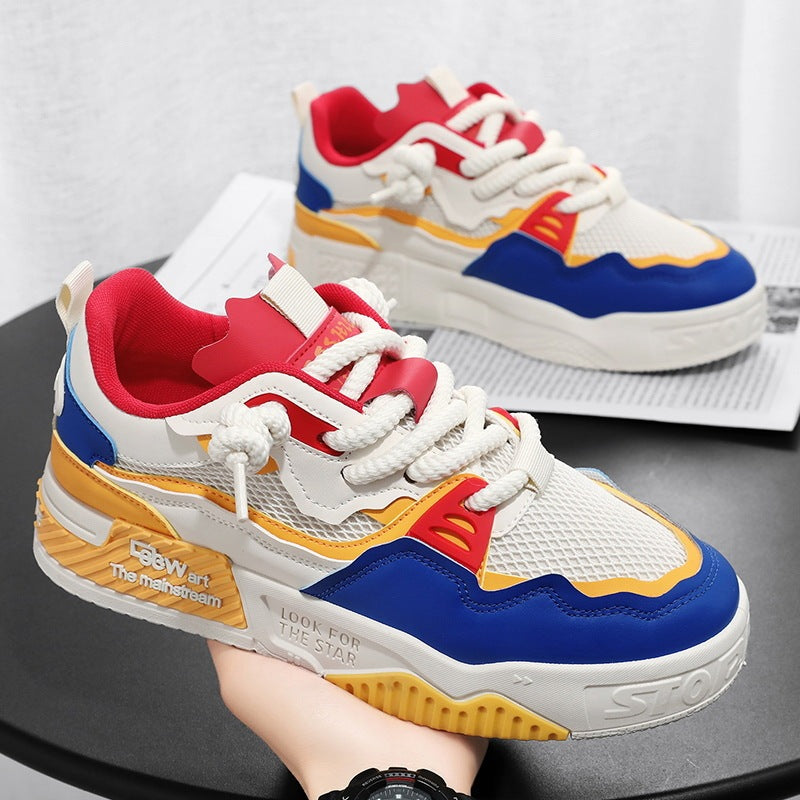 Men's Four Seasons Fashionable All-match Soft Bottom White Shoes