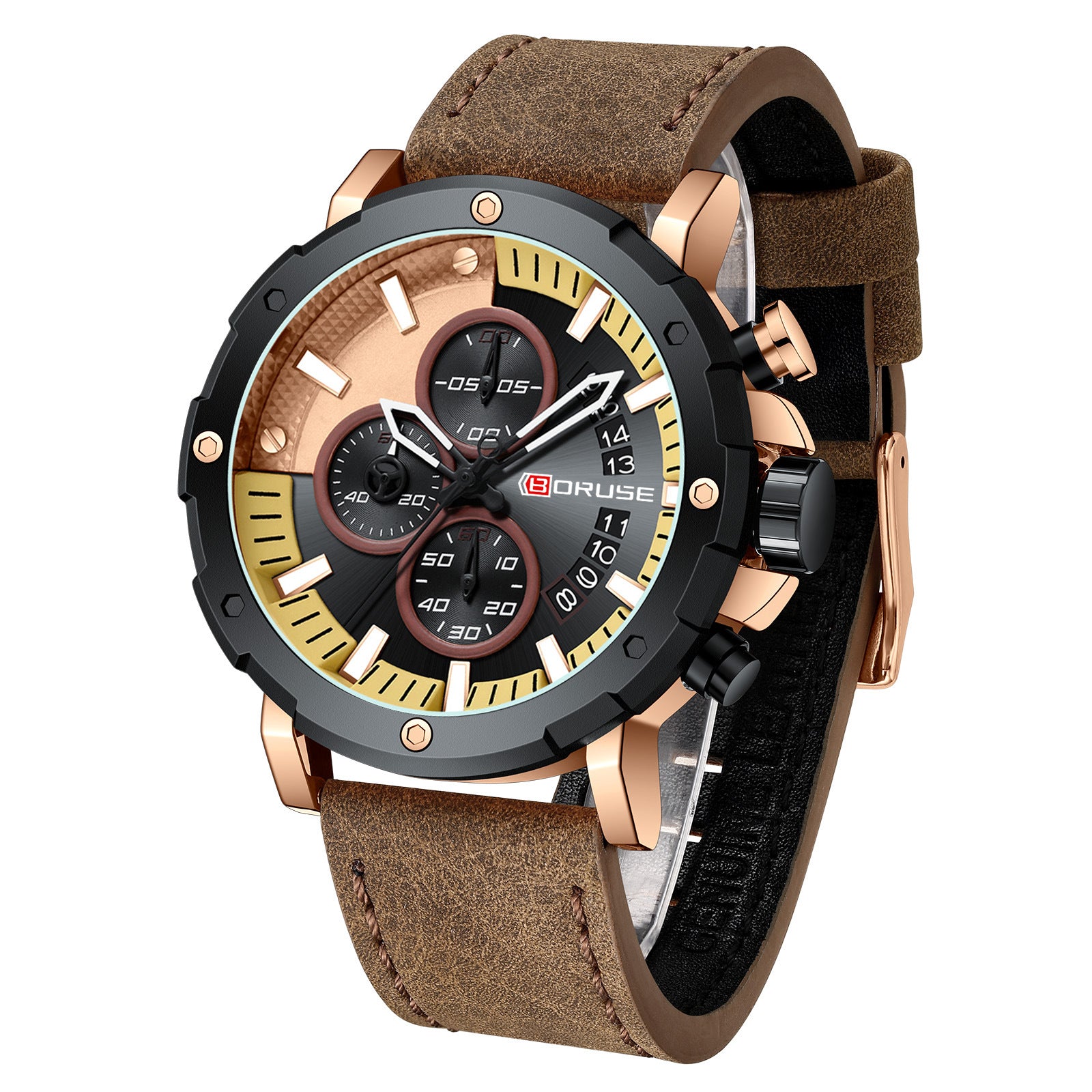 Genuine Leather High-end Waterproof Men's Luminous Quartz Watch