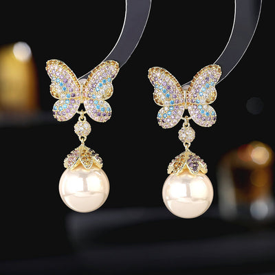 French Vintage Court Style Heavy Industry Exaggerated Earrings Elegant Graceful
