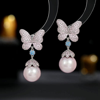 French Vintage Court Style Heavy Industry Exaggerated Earrings Elegant Graceful
