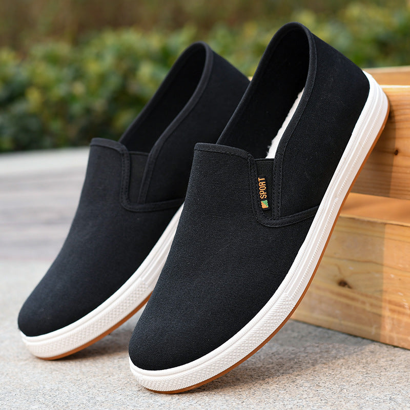 Low-top Men's Cloth Shoes Men's Slip-on Canvas