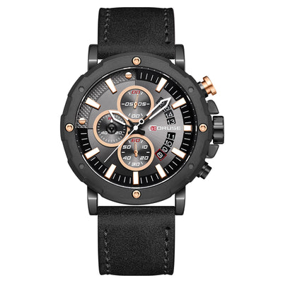 Genuine Leather High-end Waterproof Men's Luminous Quartz Watch