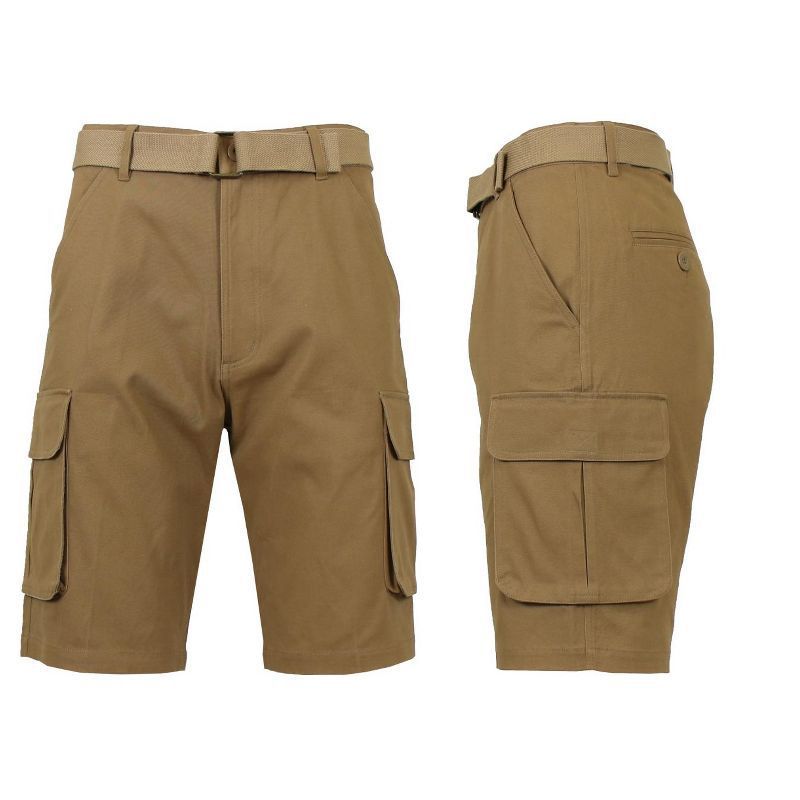 Breathable Stretch Cargo Shorts With Belt Quick-drying