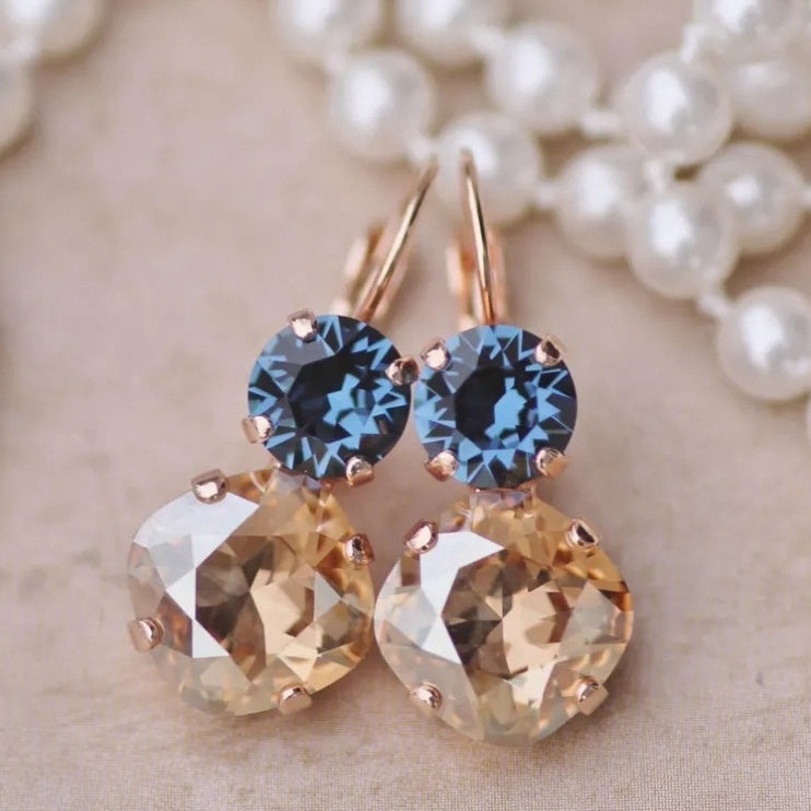 European And American Crystal Simplicity Trendy Earrings