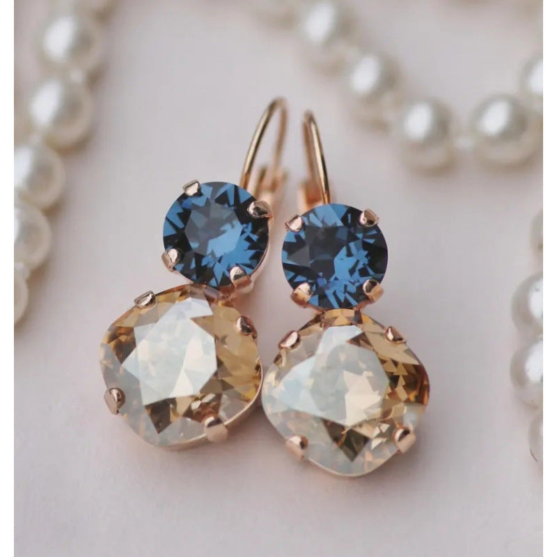 European And American Crystal Simplicity Trendy Earrings