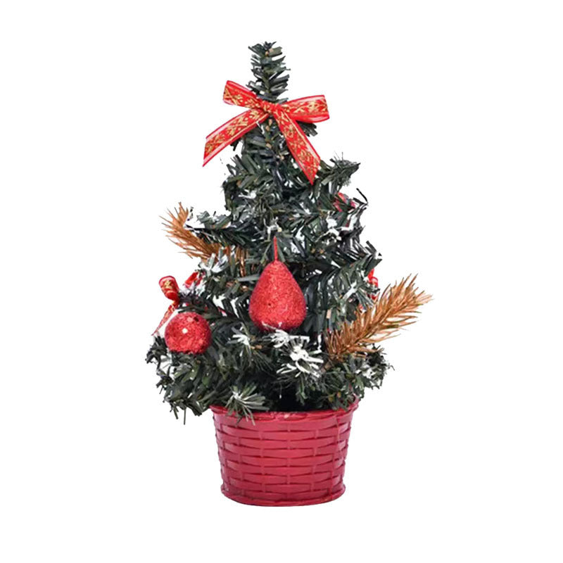 PVC Mini Christmas Tree LED Lights Decoration Desktop Ornaments