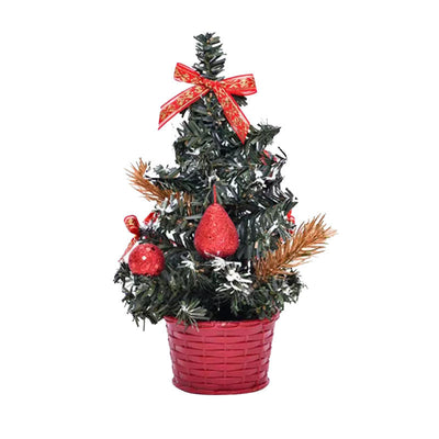 PVC Mini Christmas Tree LED Lights Decoration Desktop Ornaments