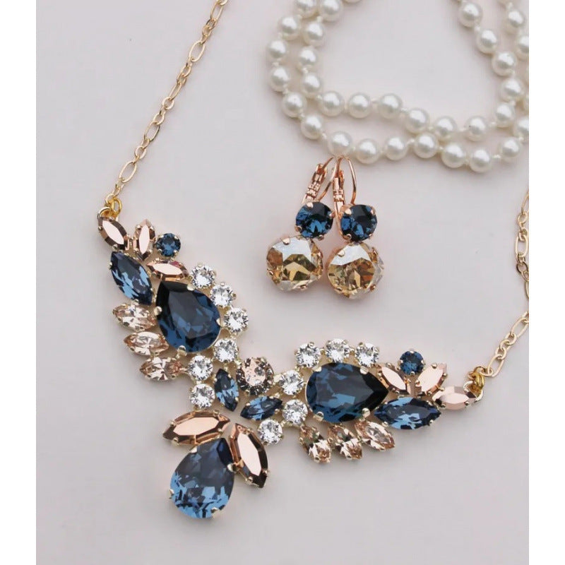 European And American Crystal Simplicity Trendy Earrings